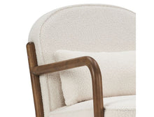 Load image into Gallery viewer, Fani Accent Chair - White Boucle and Walnut - Windsorchrome