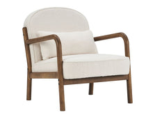 Load image into Gallery viewer, Fani Accent Chair - White Boucle and Walnut - Windsorchrome
