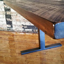 Load image into Gallery viewer, Solid Wood table with T Base - Windsorchrome