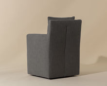 Load image into Gallery viewer, Glenrose Wheeled Dining Armchair - Windsorchrome
