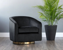 Load image into Gallery viewer, Hazel Swivel Lounge Chair - Gold - Windsorchrome
